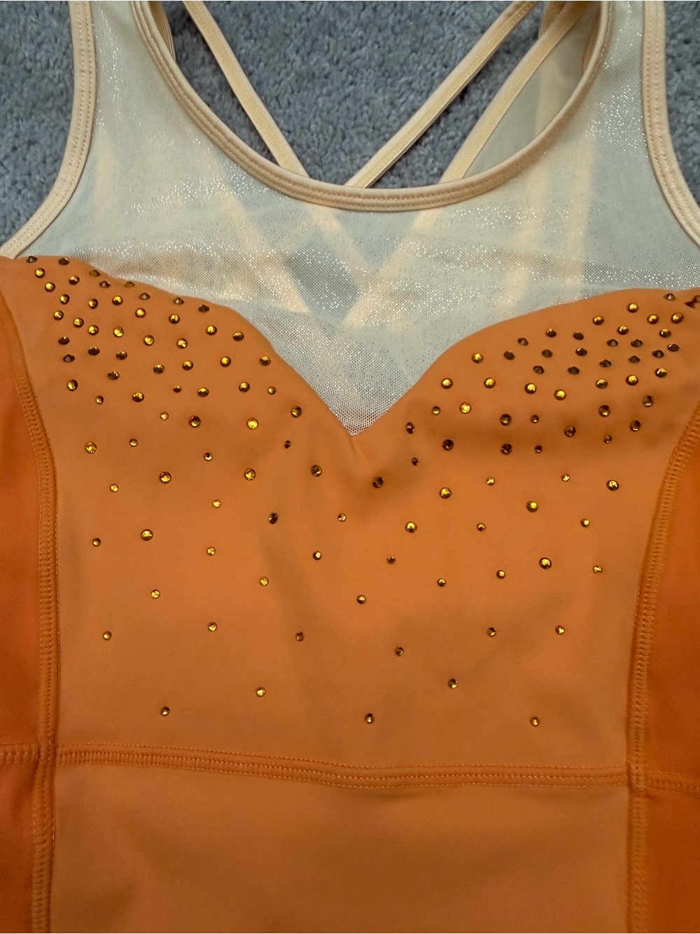 Crowned Athletics Pixie Flyer Athletic Tank Top in Orange - Picture 2 of 5